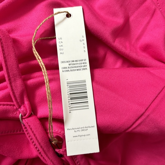 NWT Rae Dunn hot pink tank top pj top size small - Picture 6 of 7